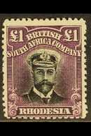 1913 £1 Black And Purple, Head Die II, Perf 14, Admiral, SG 242, Fine Mint. For More Images, Please Visit Http://www.san - Altri & Non Classificati