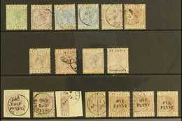 1891-92 COMPLETE USED COLLECTION Inc 1891-98 (Die II) Complete Set Plus 1891-92 Surcharges Including ½d On 3d Both Dies  - Ste Lucie (...-1978)