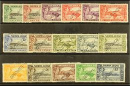 1938 Geo VI Set Complete, Perforated "Specimen", SG 188s/200s, Very Fine Mint , Large Part Og. (16 Stamps) For More Imag - Sierra Leone (...-1960)