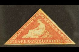 CAPE OF GOOD HOPE 1855-63 1d Deep Rose-red, SG 5b, MINT Part OG With 3 Just Clear/good Neat Margins, Couple Of Mild Tone - Sin Clasificación