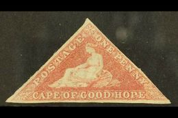 CAPE OF GOOD HOPE 1855-63 1d Rose, SG 5a, Mint With Neat Margins Just Touching At Lower Right Side, Part OG With Glazed  - Zonder Classificatie