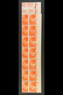 BANTAM WAR EFFORT VARIETY 1942-4 6d Red-orange, Issue 1, Vertical, Right Marginal Strip Of 14 Units With LETTERS & LOOPS - Zonder Classificatie