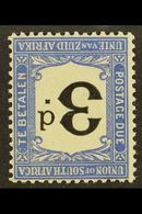 POSTAGE DUES 1914-22 3d Black & Bright Blue, WATERMARK INVERTED, SG D4w, Never Hinged Mint. For More Images, Please Visi - Non Classés