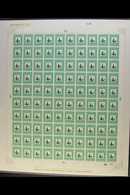 POSTAGE DUES 1967-71 4c Deep Myrtle-green & Emerald, Wmk RSA, English At Top, COMPLETE SHEET OF 100, SG D62b, Never Hing - Unclassified