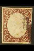 1865 19Cs Rose & Brown, SG 83, Mi 64 IMPERF, Used With Three Clear Margins, Into At Right, Some Small Fault On This Scar - Andere & Zonder Classificatie