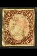 1865 19Cs Rose & Brown, SG 83, Mi 64 IMPERF, Good Used With Four Margins. For More Images, Please Visit Http://www.sanda - Otros & Sin Clasificación