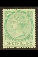 1879 1s Green, Wmk Crown CC, SG 4, Mint/unused, Pulled Perf, At Base, Fresh Looking Spacefiller, Cat.£400. For More Imag - Trinidad & Tobago (...-1961)