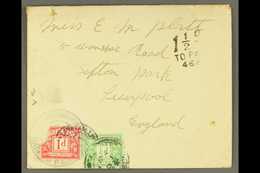 SCARCE COMMERCIAL COVER Circa 1928 Envelope To England Bearing Type II Cachet (SG C2); On Arrival In England Handstamped - Tristan Da Cunha