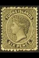 1867 1d Black, No Watermark, SG 2, Very Fine Mint, Well Centred Example. For More Images, Please Visit Http://www.sandaf - Turks & Caicos