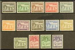 1938-45 Complete Set, SG 194/205, Very Fine Mint, Fresh. (14 Stamps) For More Images, Please Visit Http://www.sandafayre - Turks & Caicos (I. Turques Et Caïques)