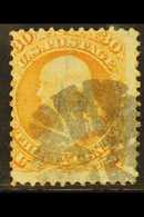 1867 30c Orange, Perf.12, F Grill, Scott 100, SG 102, Used, Trace Of A Pressed Crease, Cat.$950. For More Images, Please - Andere & Zonder Classificatie