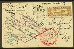 1930 (Apr 29) Picture Postcard Bearing Very Fine AIR Graf Zeppelin $1.30 Brown (Sc C14, SG A687) Tied By Slogan Cancel;  - Other & Unclassified