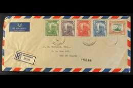 1936 1s To 10s High Values, SG 318/22, Neatly Used On 1952 Registered Airmail Cover. For More Images, Please Visit Http: - Zanzibar (...-1963)