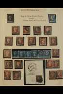 1840-1851 IMPERF LINE ENGRAVED COLLECTION Presented In Mounts On Sleeved Album Pages. Includes An 1840 1d Intense Black  - Otros & Sin Clasificación