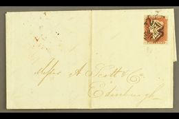 1841 (11 May) EL From Manchester To Edinburgh Bearing 1d Red- Brown 'SG' From "Black" Plate 9 Cancelled By Very Fine MAN - Autres & Non Classés