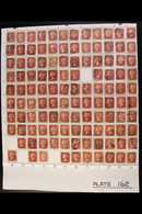 1864-79 PENNY RED PARTIAL PLATE RECONSTRUCTION PLATE 162 - A Largely Complete Used Reconstruction With 228 Of The 240 Ch - Other & Unclassified