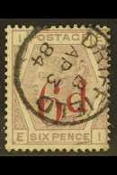 1880-83 6d On 6d Lilac Plate 18, Wmk Crown, SG 162, Very Fine Used With 3rd April 1884 Drifield Cds Cancellation. For Mo - Sonstige & Ohne Zuordnung