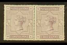 1883-84 2s6d Lilac, SG 178, Never Hinged Mint PAIR, Some Natural Gum Wrinkles But Fresh & Lovely. For More Images, Pleas - Other & Unclassified