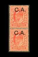 DEPARTMENT OFFICIALS 1903 1d Scarlet "C.A." Overprinted, SG Spec M5, Made At Australia House As Receipt Stamps And Refer - Zonder Classificatie