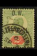 OFFICIAL - OFFICE OF WORKS 1902-03 2d Yellowish Green And Carmine-red, SG O38, Very Fine Cds Used. With B.P.A. Certifica - Ohne Zuordnung