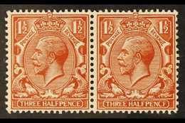 1912-24 1½d Red Brown Pair, Right Hand Stamp With "PENCF" Variety, SG 362/62a, Never Hinged Mint With RPS Photo Certific - Unclassified