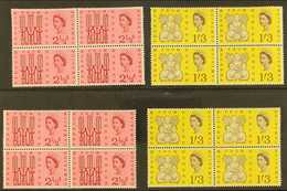 1963 Freedom From Hunger Normal & Phosphor Complete Sets, SG 634/35 & SG 634p/35p, Never Hinged Mint BLOCKS Of 4. (4 Blo - Andere & Zonder Classificatie