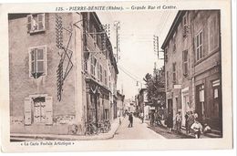 PIERRE BENITE - Grande Rue Et Centre "La Carte Postale Artistique" (vue Animée) - Pierre Benite