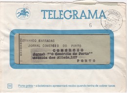 PORTUGAL TELEGRAM - 1975 - JORNAL COMERCIO DO PORTO To GENERAL SPINOLA - Covers & Documents