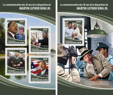 CENTRAL AFRICA 2018 MNH** Martin Luther King M/S+S/S - OFFICIAL ISSUE - DH1813 - Martin Luther King