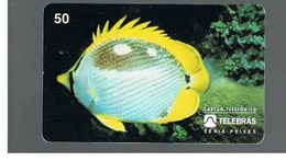 BRASILE ( BRAZIL) - TELEBRAS   -   1995  FISHES: CHAETEDON OCELLATUS - USED - RIF.10503 - Pesci