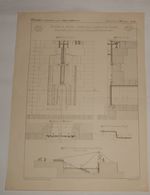 Plan De L'écluse De Melun. Ventelles Des Aqueducs De Vidange. 1864 - Public Works