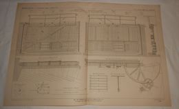 Plan Du Barrage éclusé De Melun. Portes De L'écluse.. 1864 - Opere Pubbliche