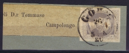 Lombardo-Veneto Austrian Newspaperstamp Used Postally In Italy  Campolongo - Lombardo-Veneto