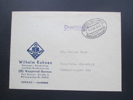 Alliierte Besetzung 7.3..1946 Schwarzer Gebühr Bezahlt Stempel. Wuppertal Oberbarmen. Wilhelm Kohnen Zeitungen / Zeitsch - Altri & Non Classificati