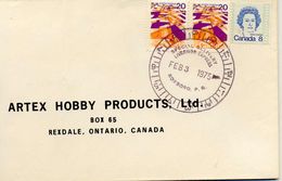 Canada 1975 " Marque Horaire D'arrivée De Obliteration " Sur Lettre - Horlogerie