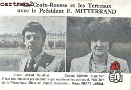 LYON CROIX-ROUSSE MITTERRAND PIERRE LAREAL CHANTAL DUPORT CAMPAGNE POLITIQUE SOCIALISME 69 RHONE - Lyon 4