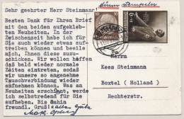 Deutsches Reich - 1939 - 6+19 Pf Reichs Parteitag On Postcard From Kevelaer To Boxtel / Nederland - Covers & Documents