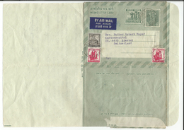 Inde Entier Postal + Timbres, Inland Letter Card Congregation Of Carmel Kerala - Liestal Suisse (16.2.73) - Inland Letter Cards