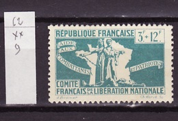 Colonies Françaises émission Générale 1943 Y&T N°62 - Michel N°3 *** - 3,00f+12,00f Aide Aux Combattants - Other & Unclassified