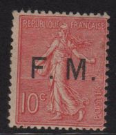 FM - N°4 - 10c Semeuse - Neuf Sans Charniere - Cote 130€ - Timbres De Franchise Militaire