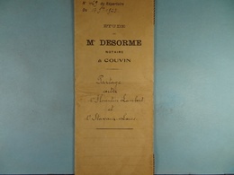 Acte Notarié 1923 Partage Entre Lambert De Cul-des-Sarts Et Stavaux - Laïes De Cul-des-Sarts /012/ - Manuscripts