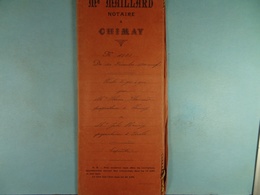 Acte Notarié 1909 Vente Par Plancade De Chimay à Hardy De Virelles /014/ - Manuscripts