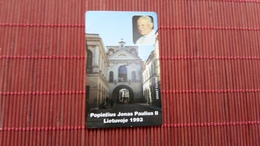 Phonecard Pope Urmet (Mint,Neuve)   Rare - Lituanie