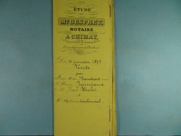 Acte Notarié 1879 Vente Par Baudart Jouniaux Hulet à Coulonval De Baileux  /017/ - Manuscripts