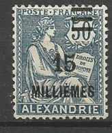 ALEXANDRIE N° 71 Surcharge Barre Déplacé  NEUF* TRACE DE CHARNIERE / MH - Ungebraucht