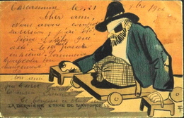 CPA - Illustration Signée : EP Emmanuel Poiré Dit Caran D'Ache - Cul De Jatte - La Dernière étape De L'automobile - 1904 - Caran D'Ache