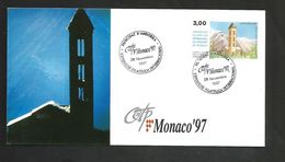 ANDORRE OBLITERATION ANDORRE PRESENT A EXPO MONACO97 - Franking Machines (EMA)