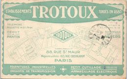 PUBLICITE -- Etablissement TROTOUX - Advertising