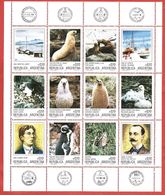 ARGENTINA - 1986 Argentine Antarctic Research - 12 X 0,10 ₳ - Austral - Michel AR BL -- - Blocchi & Foglietti