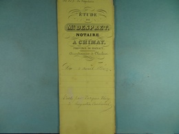 Acte Notarié  1860 Vente De Thiry De Baileux à Coulonval De Vaulx /6/ - Manuscripts